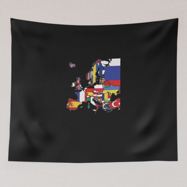 Item preview, Simple Map Of Europe With Country Flags designed and sold by SophieBach.