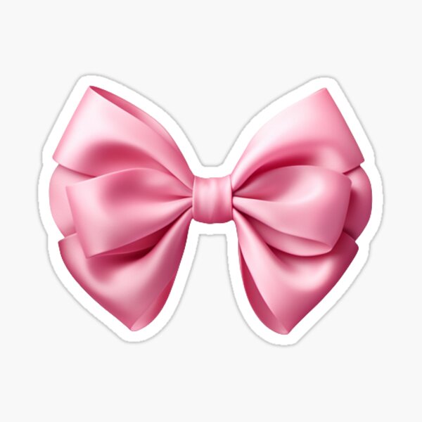 pink bow Sticker for Sale by angelic1998