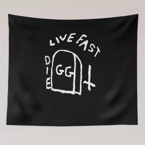 Item preview, GG Allin Live Fast Die tattoo designed and sold by laynebarbati.
