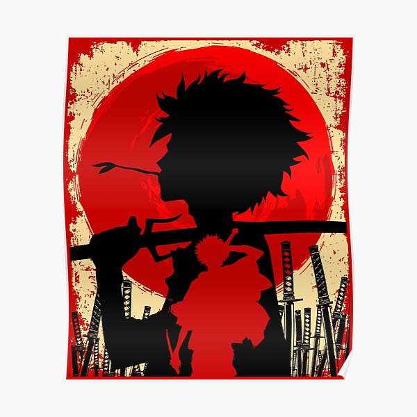 Samurai coucher de soleil Mugen Poster