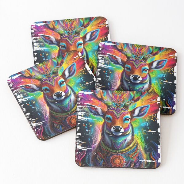 Item preview, Ancient tribal deer, colorful and strange designed and sold by Natcharee.