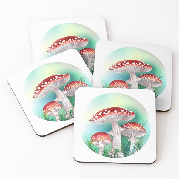 Item preview, Red fly agarics in circle designed and sold by Blackmoon9.