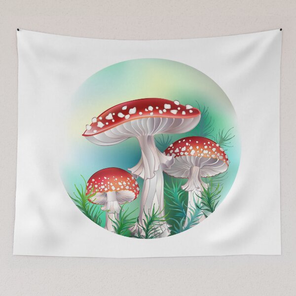 Item preview, Red fly agarics in circle designed and sold by Blackmoon9.