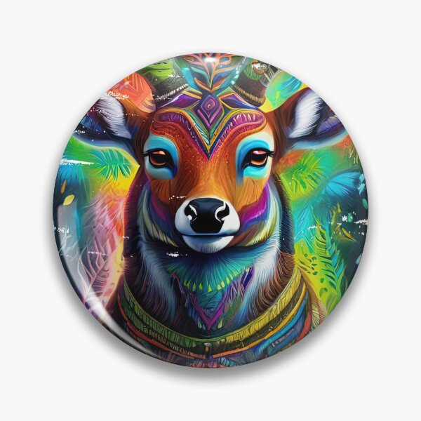 Item preview, Ancient tribal deer, colorful and strange designed and sold by Natcharee.