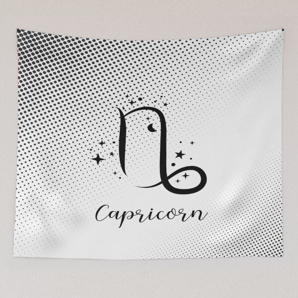 Item preview, Capricorn Astrology zodiac symbol black designed and sold by FAFiloArtist.