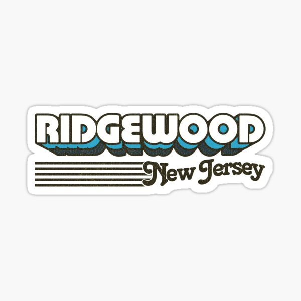 "Ridgewood, New Jersey Retro Stripes" Sticker for Sale by retroready