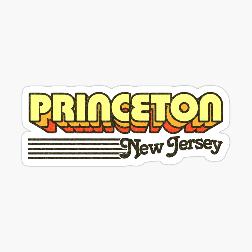Princeton, New Jersey | Retro Stripes Sticker