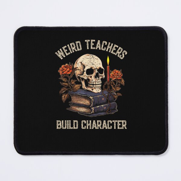 Item preview, Funny Skeleton Book Floral Skull Halloween Teacher Weird Teachers Build Character designed and sold by MissRasheedHam.