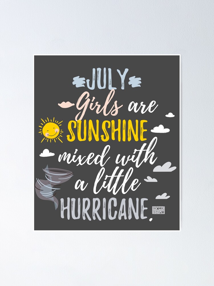 JULY Girls Sunshine and Hurricane Birth Month