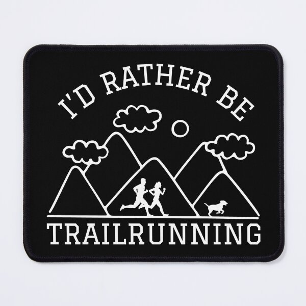 Item preview, Id rather be trail running mountains and runners with a dog designed and sold by wejollydigitals.