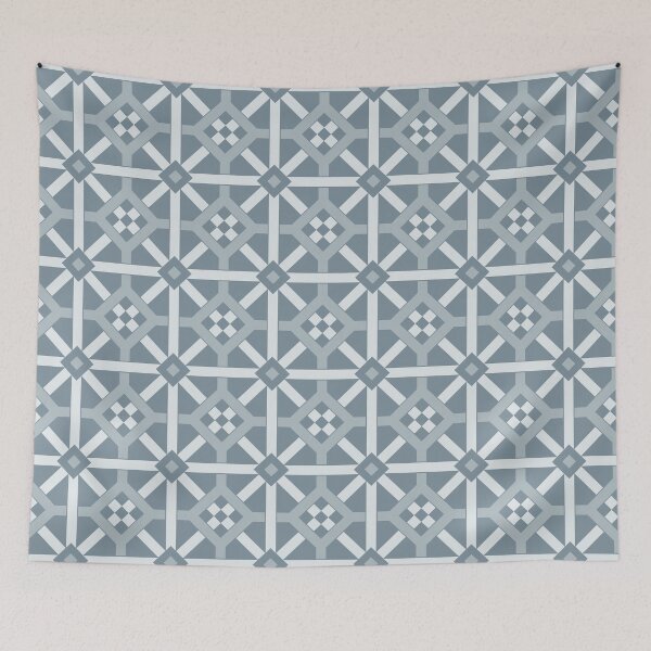 Item preview, Geometric Pattern: Seville: Bluestone Dark designed and sold by Red Wolf.