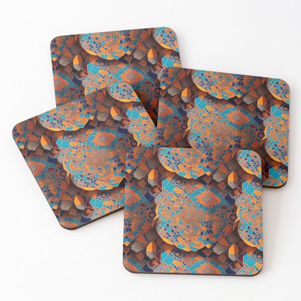 Item preview, Patrón de mosaico naranja multicolor designed and sold by Theo-B.