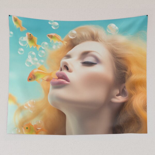 Item preview, Safeguarding the Seas: Women, Fish, and Love in Harmony designed and sold by MichaAI.