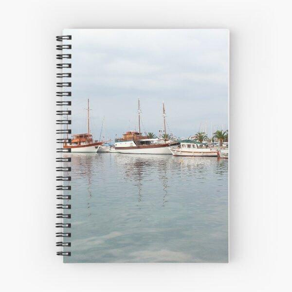 Item preview, port with sailboat and fishing boat designed and sold by goceris.