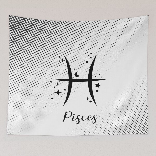 Item preview, Pisces Astrology zodiac symbol black designed and sold by FAFiloArtist.