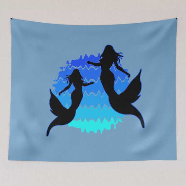 Item preview, Retro Mermaids Sunset Mermaid Silhouettes Siren Art Mermaidcore 6 of 6 designed and sold by Beachy.