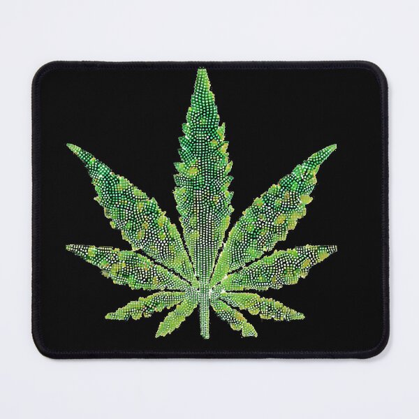 Item preview, Colorful marijuana leaf made of dots International Dot Day designed and sold by GalaxyGraffiti.