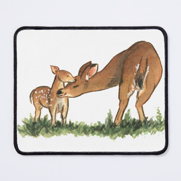 Item preview, Deer Mom and son Watercolour original design designed and sold by carlottamascolo.