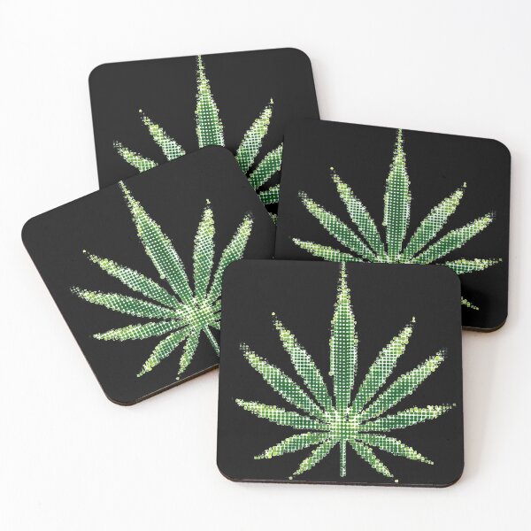 Item preview, Colorful marijuana leaf made of dots International Dot Day designed and sold by GalaxyGraffiti.