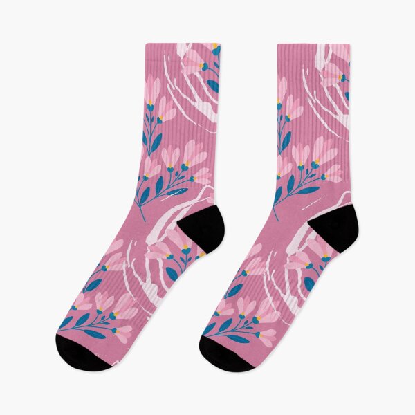 Item preview, Twig magnolia flowers pink spots seamless pattern, vector print with magnolia twigs. Spring flowers designed and sold by asmaafrahat.