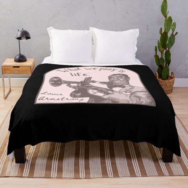 Item preview, Lóuìs Ármstròng Portrait And Quote designed and sold by FashionsRedBu.
