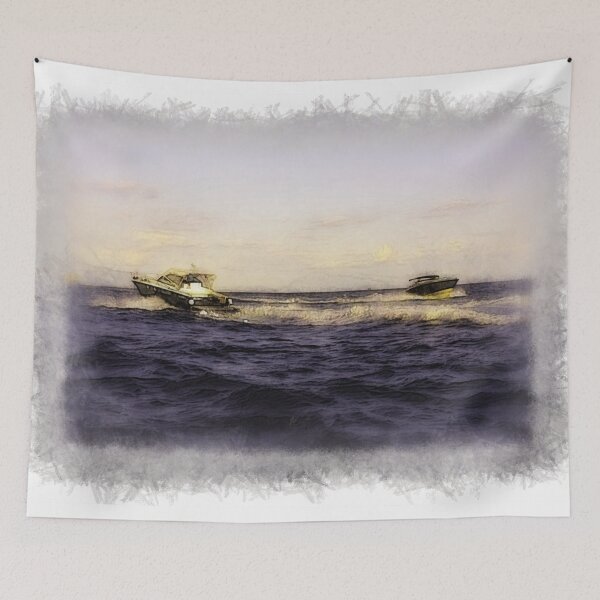 Item preview, Speed Boats Passing designed and sold by KGSPhotoArt.