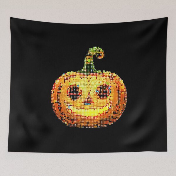 Item preview, Colorful halloween pumpkin made of dots International Dot Day designed and sold by GalaxyGraffiti.