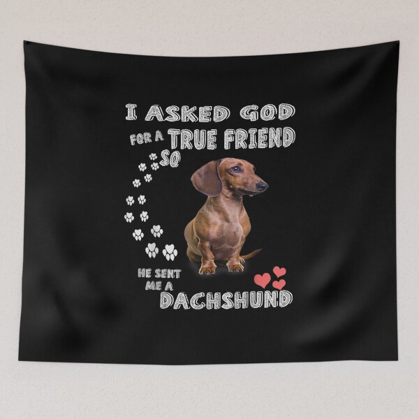 Item preview, I Asked God For True Friend So He Sent Me A Dachshund designed and sold by ParrotMart.