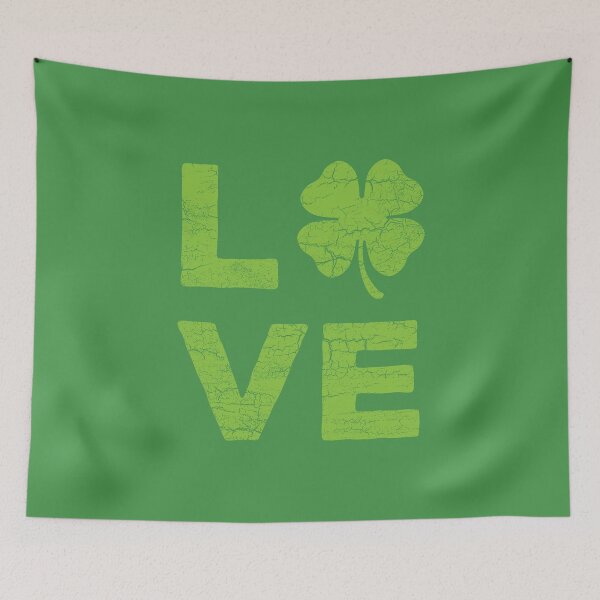 Item preview, LOVE Heart Clover Vintage Green St Patricks Day  designed and sold by Bronby.