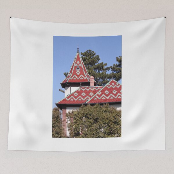 Item preview, old house with colorful tiles roof designed and sold by goceris.