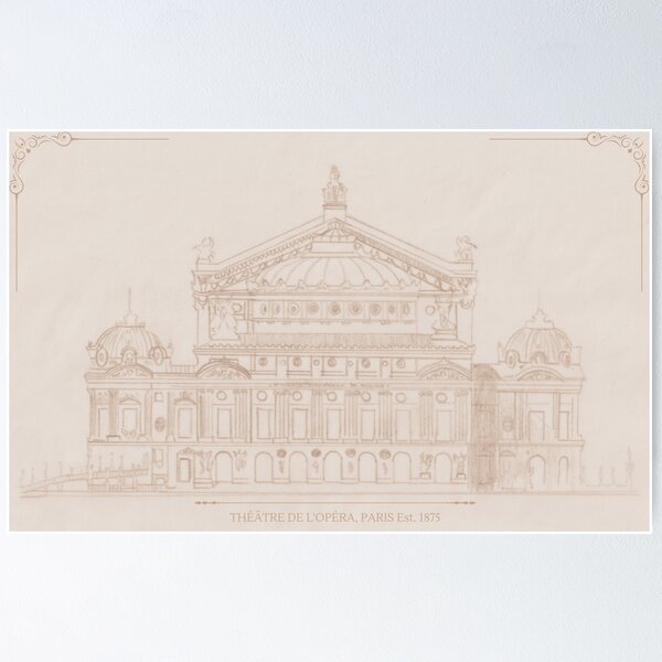 Item preview, Palais Garnier Architectural Sketch: Vintage designed and sold by EriksRose.