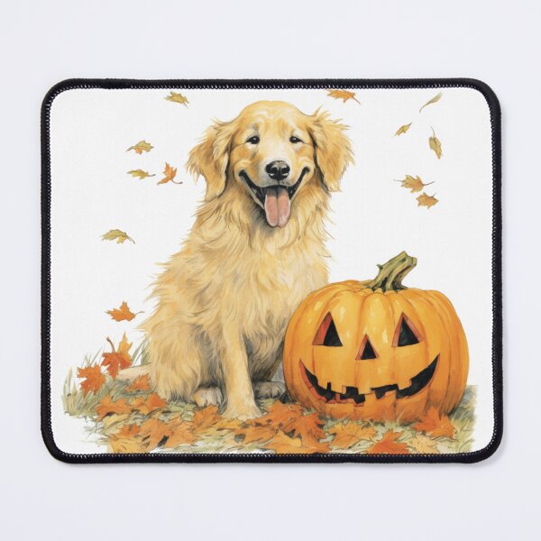 Item preview, Golden retriever, Halloween, Vintage, Pumpkin, Retro, Spooky, Dog designed and sold by CreativeDecorCo.