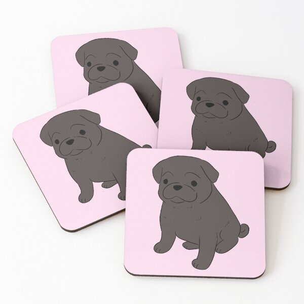 Item preview, Cute black pug dog illustration  designed and sold by Yaragold.