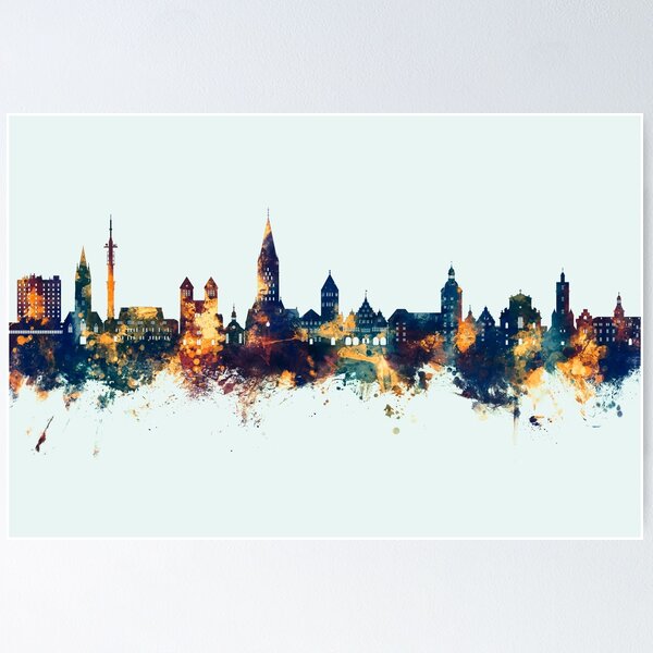 Item preview, Paderborn Germany Skyline designed and sold by ArtPrints.