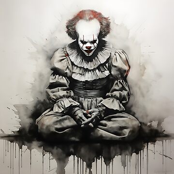 IT: Pennywise Pencil Portrait Drawing Print 