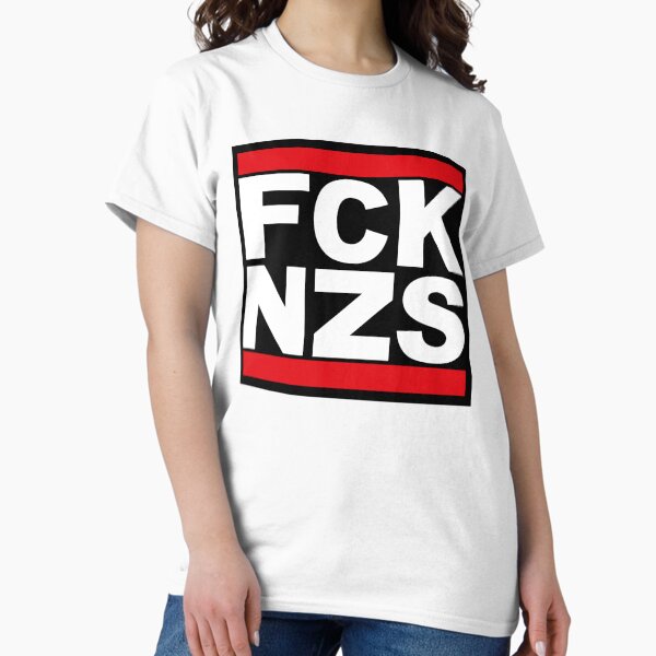 Vista previa del artículo con la obra «fck nzs, joder nazis - diseño de logotipo antirracismo», diseñado y vendido por thanggthungg.