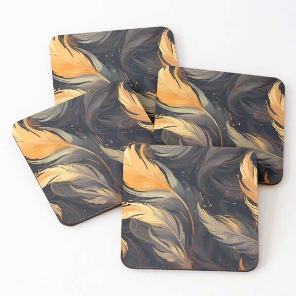 Item preview, Black & Gold Feathers designed and sold by Faellery.