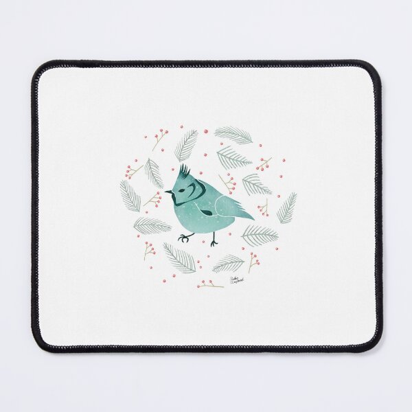Item preview, Boxwood, Christmas bird and red berries red and green blue designed and sold by studio-lemplume.