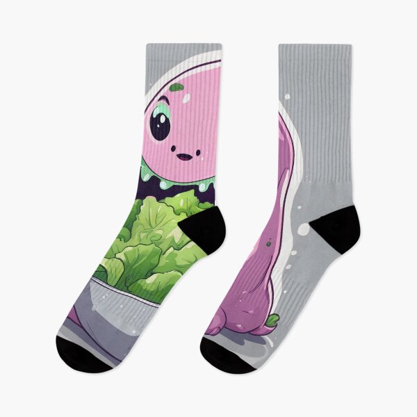Item preview, Slime monster eating lettuce designed and sold by Maths-4-Nerds.
