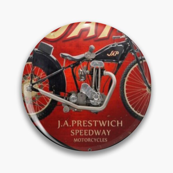 Item preview, Vintage Red JAP motorcycle shield designed and sold by ARMANSTEWART.