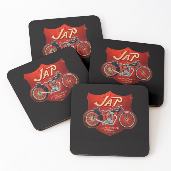 Item preview, Vintage Red JAP motorcycle shield designed and sold by ARMANSTEWART.