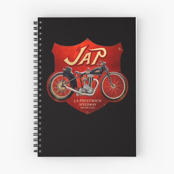 Item preview, Vintage Red JAP motorcycle shield designed and sold by ARMANSTEWART.
