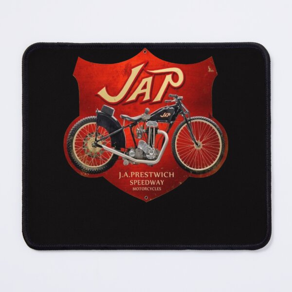 Item preview, Vintage Red JAP motorcycle shield designed and sold by ARMANSTEWART.