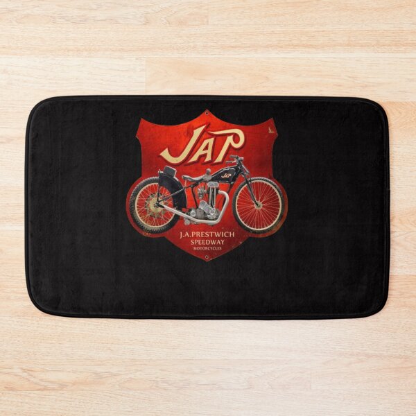 Item preview, Vintage Red JAP motorcycle shield designed and sold by ARMANSTEWART.