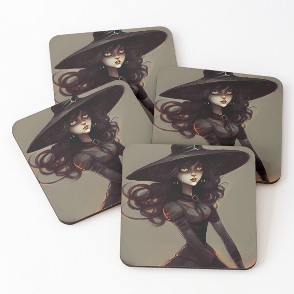 Item preview,  Bewitched by Fire - Fire witch, beautiful witch casting fire spell  designed and sold by EmeraldeaArt.