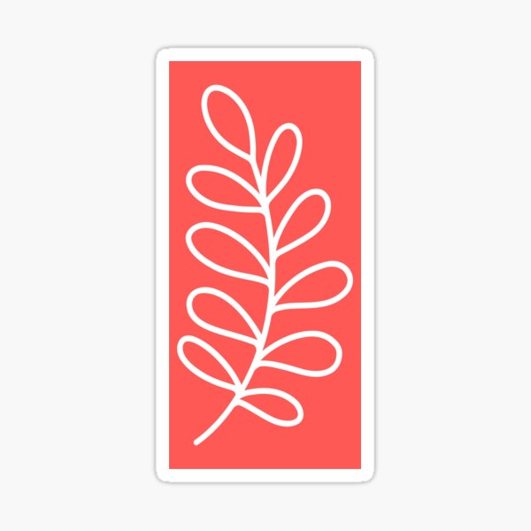 Item preview, White Red Botanical Leaf  designed and sold by Nicola-Rowe.