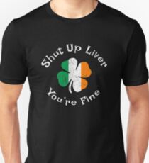 Halt die Schnauze Leber du bist fein - lustige St. Patricks Day Shirt Slim Fit T-Shirt