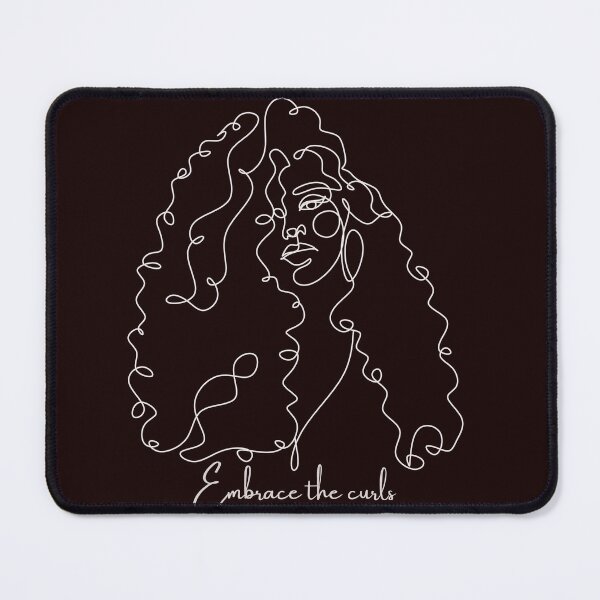 Artikelvorschau, Embrace the Curls Strichzeichnung – weiß entworfen und verkauft von marisascurls.