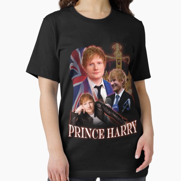 Vista previa del artículo con la obra «Camiseta Príncipe Harry Parodia Vintage collage», diseñado y vendido por ELIZABETWEATHEA.