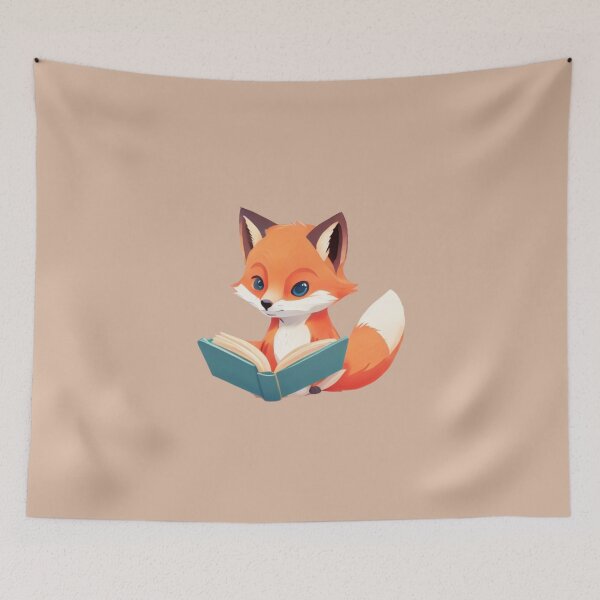 Item preview, Cute fox reading a book designed and sold by Majkel & Majkel.